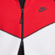 Moletom Nike Sportswear Tech Fleece FZ Hoodie - Branco, Preto e Vermelho