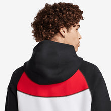 Moletom Nike Sportswear Tech Fleece FZ Hoodie - Branco, Preto e Vermelho