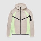 Jaqueta Nike Sportswear Tech Fleece Windrunner Full-Zip Fleece Jacket - Creme, Verde-lima e Preto