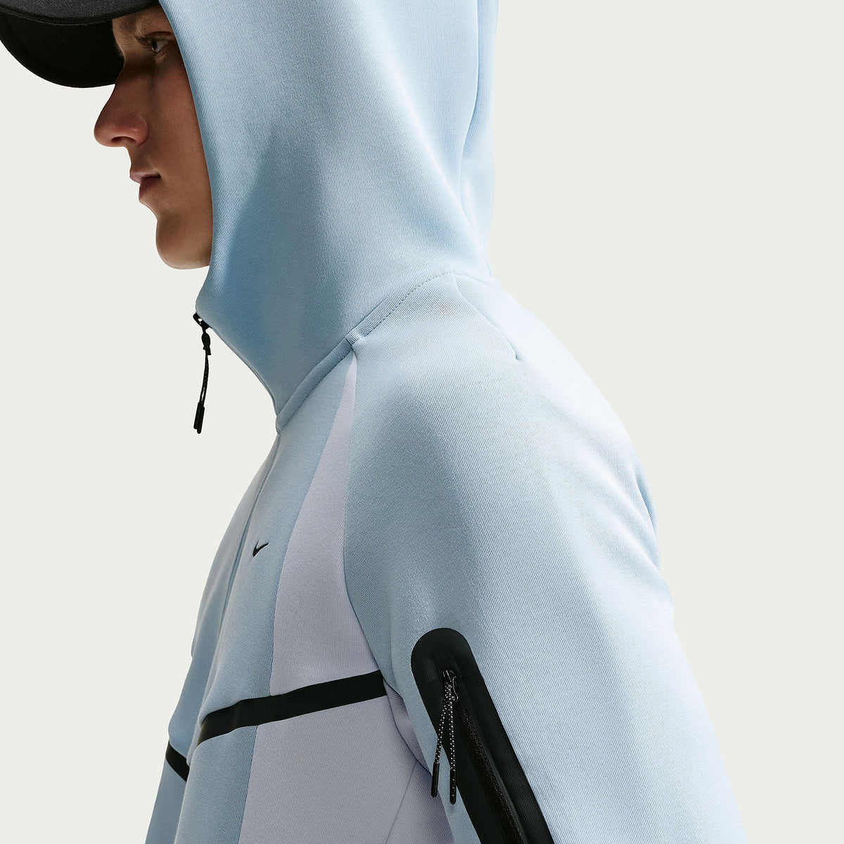 Jaqueta Nike Sportswear Tech Fleece Windrunner Full Zip Jacket - Azul-claro, Cinza-claro e Preto