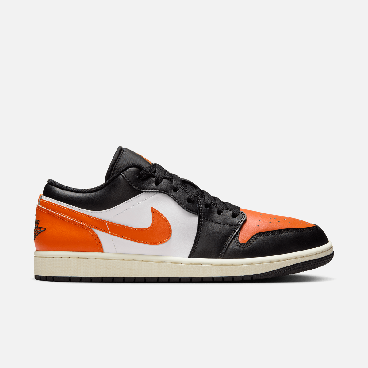 Air Jordan 1 Low Shattered Backboard Alternate - Preto / Branco / Branco-creme / Laranja