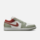 Air Jordan 1 Low - Branco-creme / Verde-jade / Cinza-platinado / Branco / Vermelho-terra