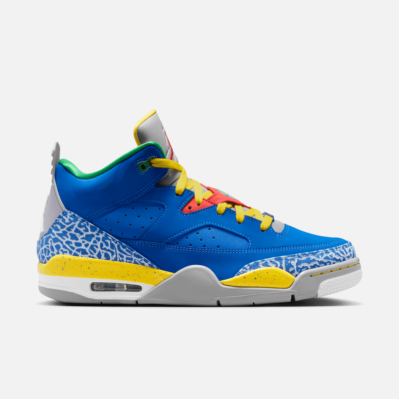 Air Jordan Son of Mars Low Do the Right Thing - Azul-royal / Amarelo / Cinza / Vermelho / Branco