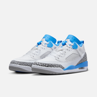 Air Jordan Spizike Low UNC - Branco / Azul-universitário / Cinza / Antracito