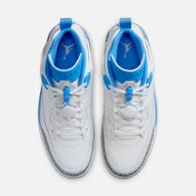 Air Jordan Spizike Low UNC - Branco / Azul-universitário / Cinza / Antracito