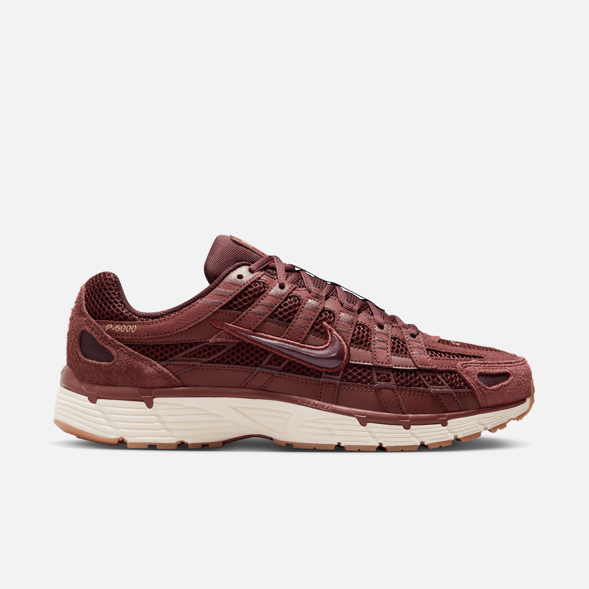 Nike P-6000 SE - Marrom-escuro / Dourado metálico / Marfim-claro / Vinho