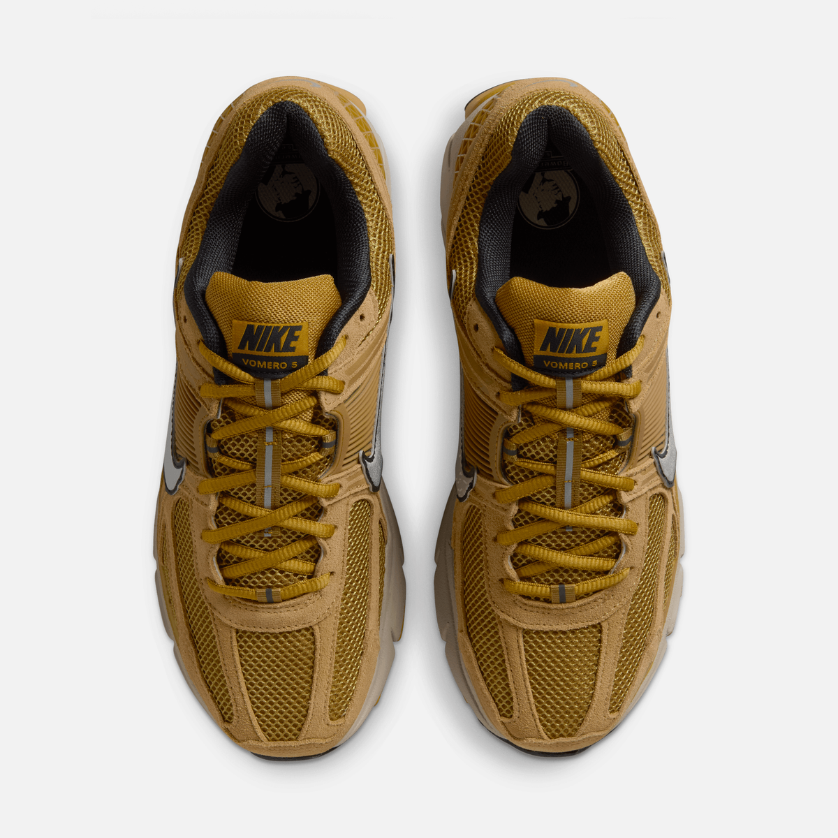Nike Zoom Vomero 5 - Ocre / Dourado / Prateado metálico / Marrom-claro