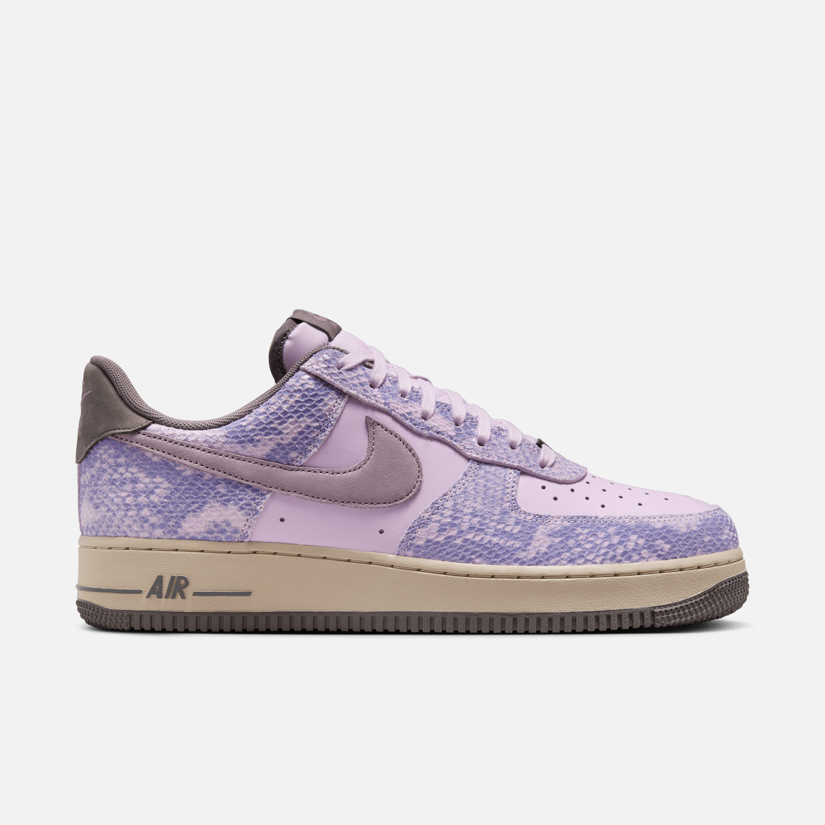Nike Air Force 1 Low - Lilás / Bege-areia / Cinza-pedra / Cinza-amarronzado