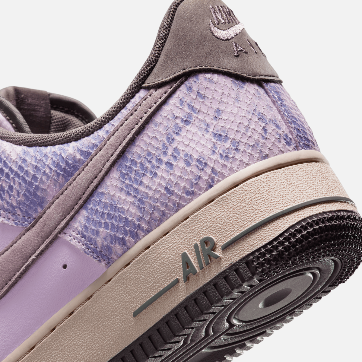 Nike Air Force 1 Low - Lilás / Bege-areia / Cinza-pedra / Cinza-amarronzado