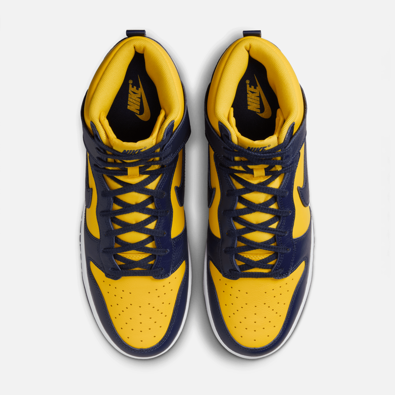 Nike Dunk High Michigan - Amarelo-milho / Branco / Roxo / Azul-marinho