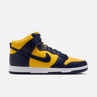 Nike Dunk High Michigan - Amarelo-milho / Branco / Roxo / Azul-marinho