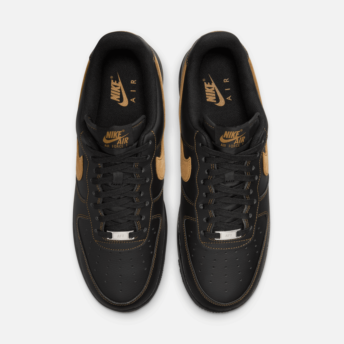 Nike Air Force 1 Low - Preto / Ocre-deserto