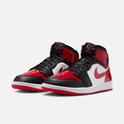 Air Jordan 1 Mid SE Patent Bred Toe - Preto / Branco / Vermelho
