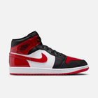 Air Jordan 1 Mid SE Patent Bred Toe - Preto / Branco / Vermelho