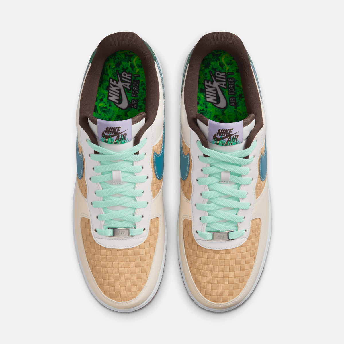Nike Air Force 1 Low Easter Basket - Branco / Azul / Verde-menta claro / Lilás-hortênsia / Marrom-chocolate claro