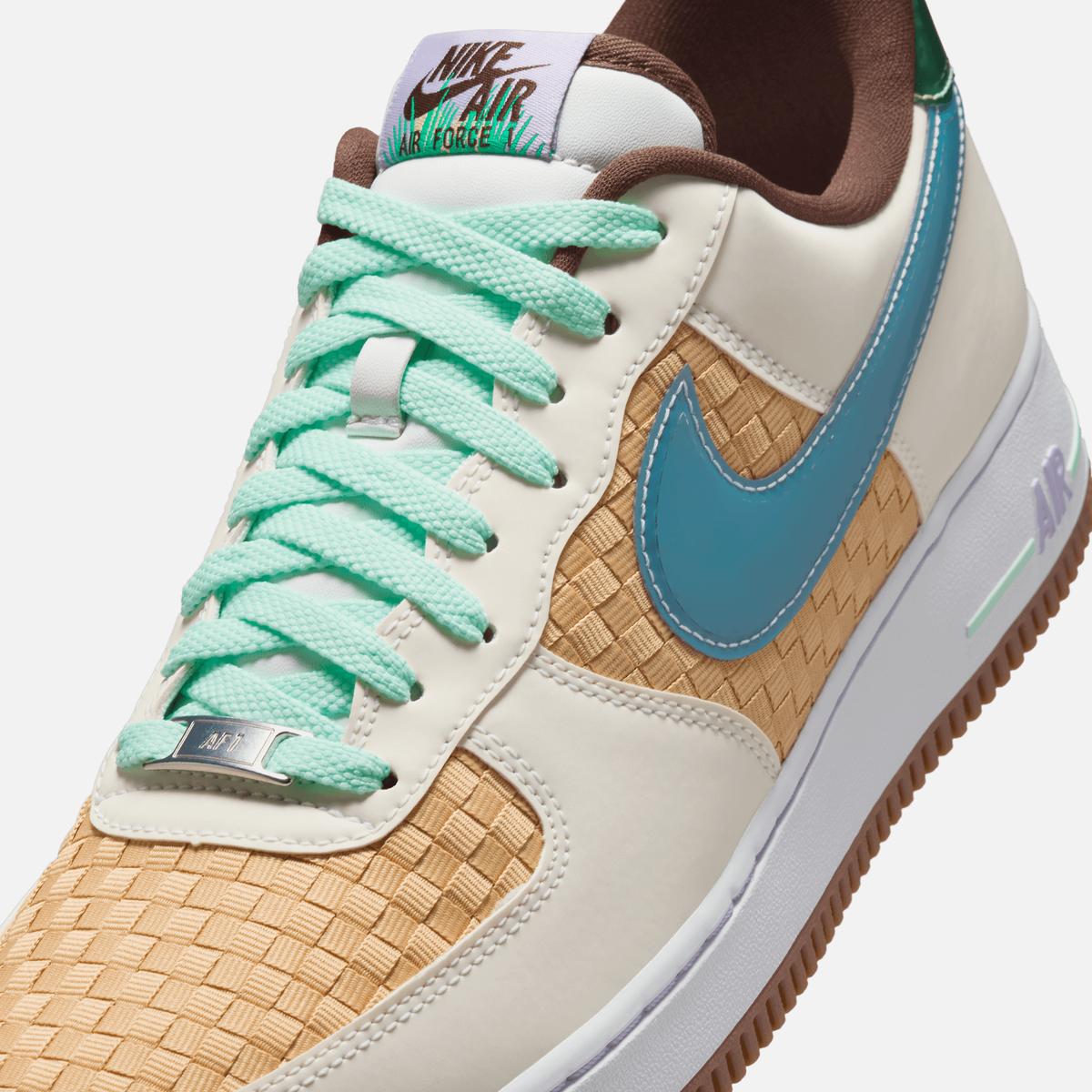 Nike Air Force 1 Low Easter Basket - Branco / Azul / Verde-menta claro / Lilás-hortênsia / Marrom-chocolate claro