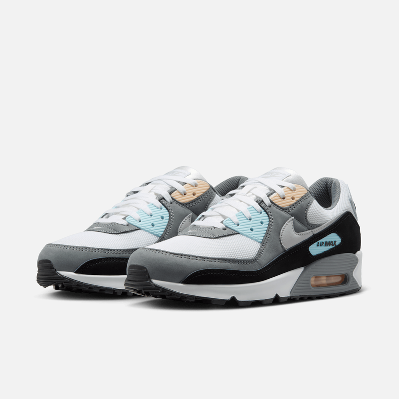 Nike Air Max 90 - Cinza / Cinza-platinado / Preto / Azul / Branco