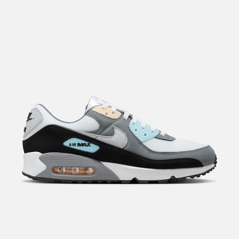 Nike Air Max 90 - Cinza / Cinza-platinado / Preto / Azul / Branco