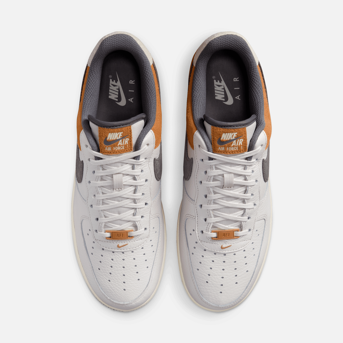Nike Air Force 1 Low - Branco-acinzentado / Cobre / Branco-creme / Cinza-estanho