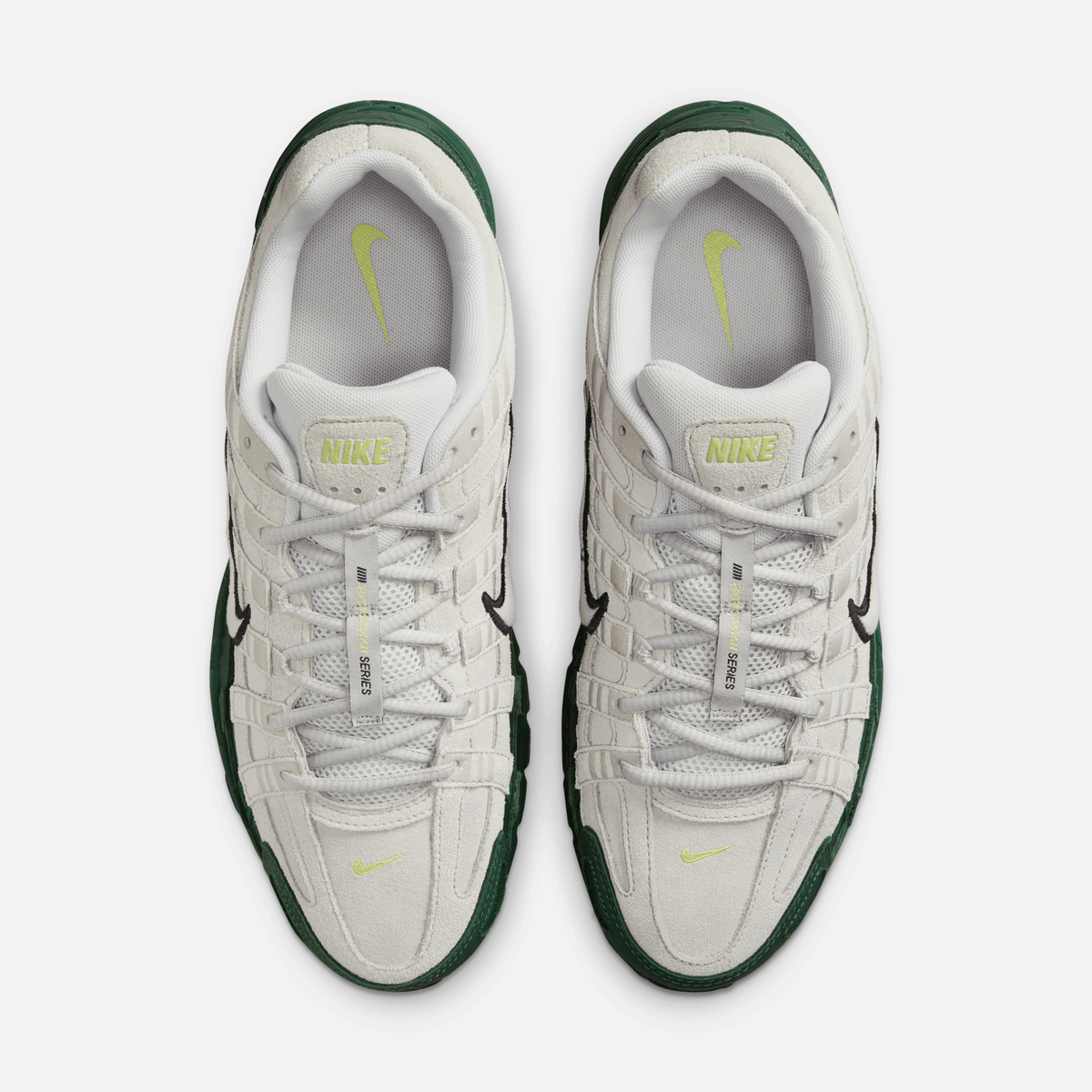 Nike P-6000 Premium - Cinza / Verde-abeto / Verde-limão