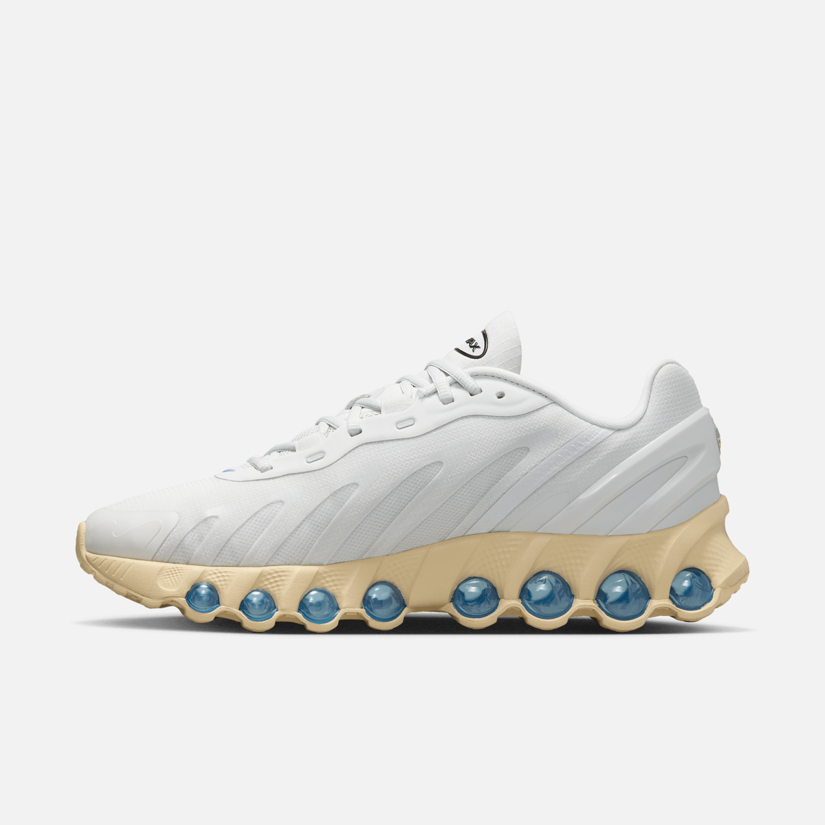 Nike Air Max DN8 - Cinza-claro / Dourado / Preto / Azul-royal intenso