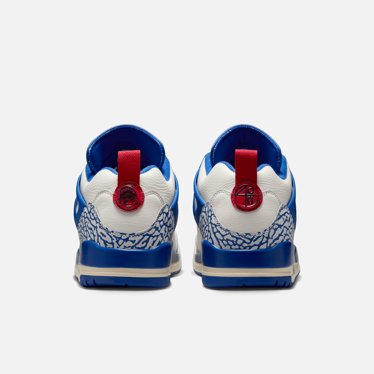 Air Jordan Spizike Low - Branco-creme / Vermelho / Bege-cru / Azul