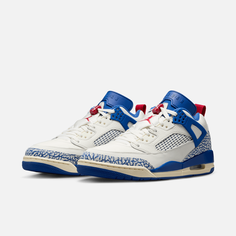 Air Jordan Spizike Low - Branco-creme / Vermelho / Bege-cru / Azul