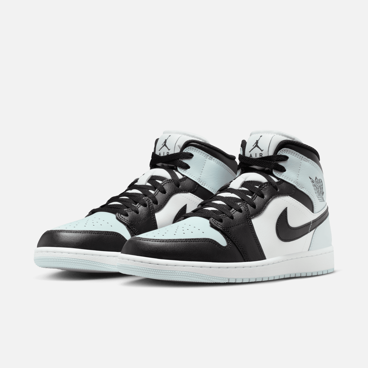 Air Jordan 1 Mid - Preto / Verde-claro / Branco / Azul