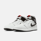 Air Jordan 1 Mid - Branco / Cinza / Vermelho-infravermelho / Preto