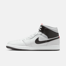 Air Jordan 1 Mid - Branco / Cinza / Vermelho-infravermelho / Preto