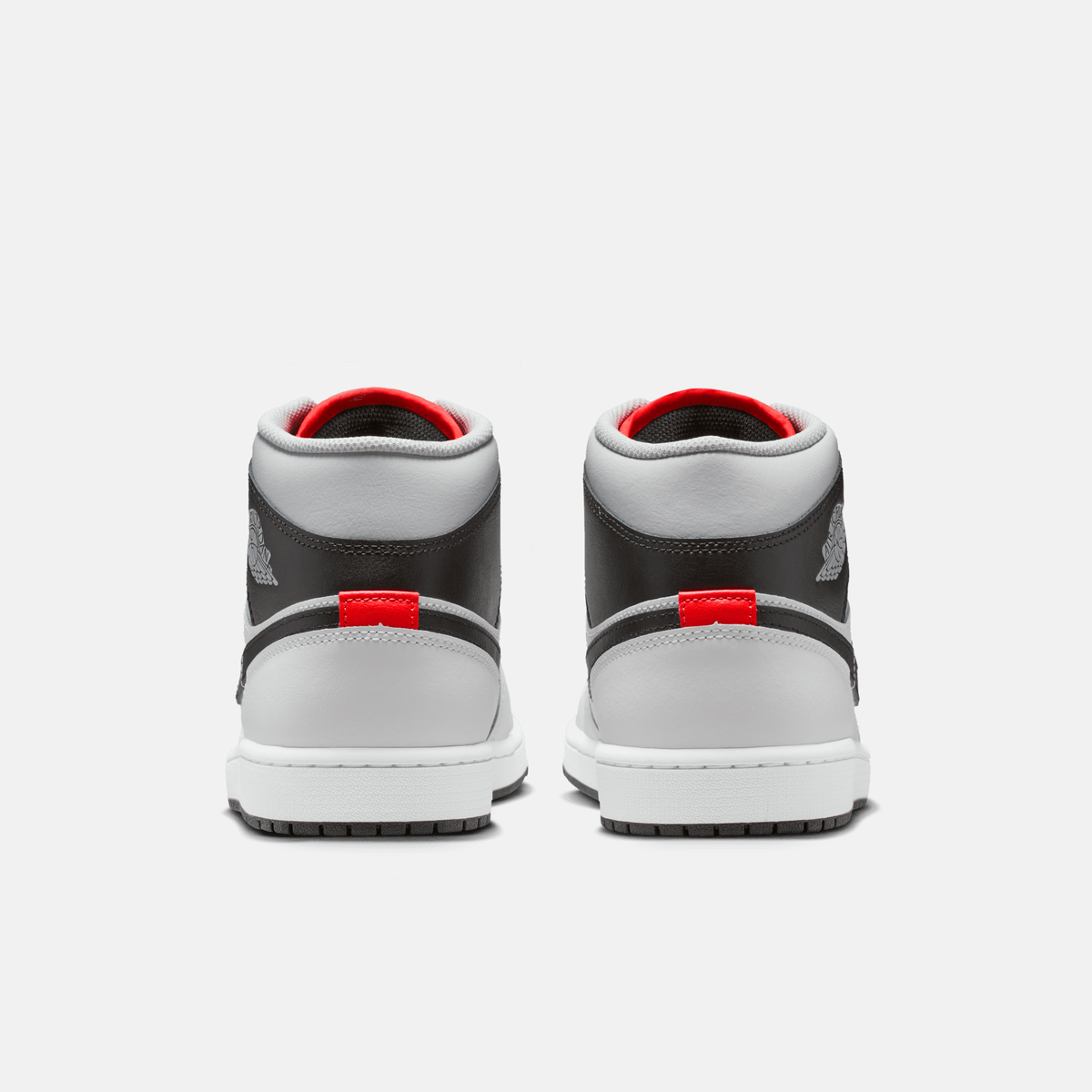 Air Jordan 1 Mid - Branco / Cinza / Vermelho-infravermelho / Preto