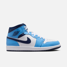 Air Jordan 1 Mid - Azul-universitário / Branco / Branco-creme / Azul-marinho