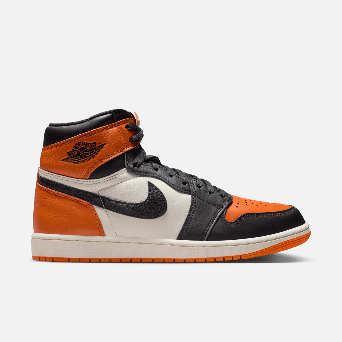 Air Jordan 1 High OG Shattered Backboard - Preto / Branco-creme / Laranja