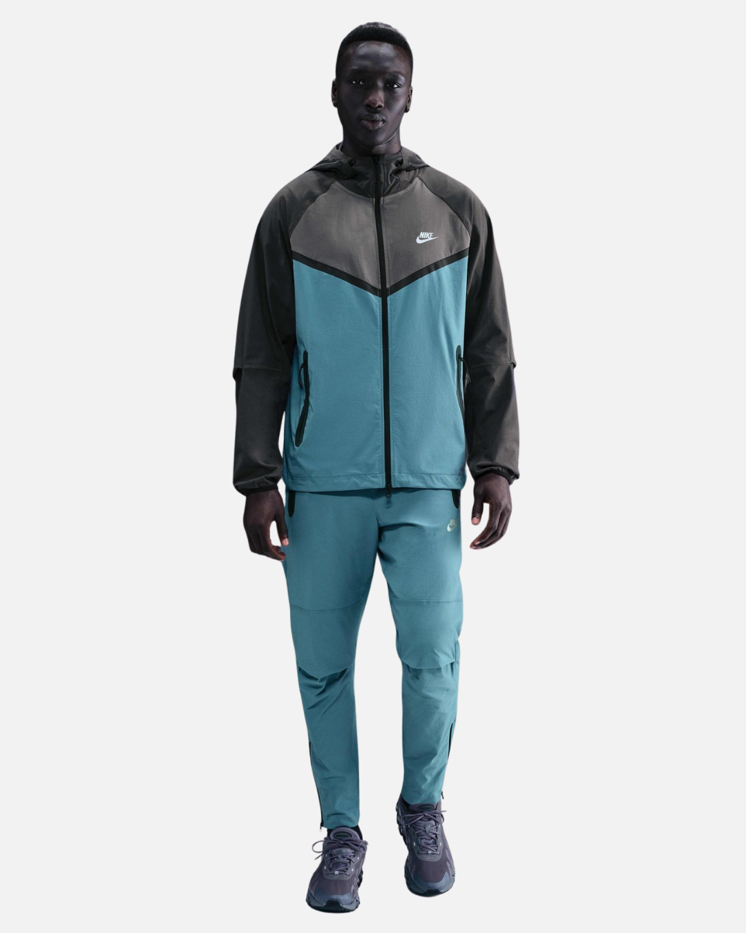 Jaqueta Nike Waterproof Jacket Tech - Azul, Preto e Cinza
