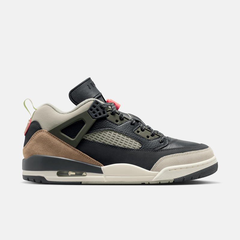 Air Jordan Spizike Low - Antracito / Laranja-manga claro / Cáqui / Verde-acinzentado