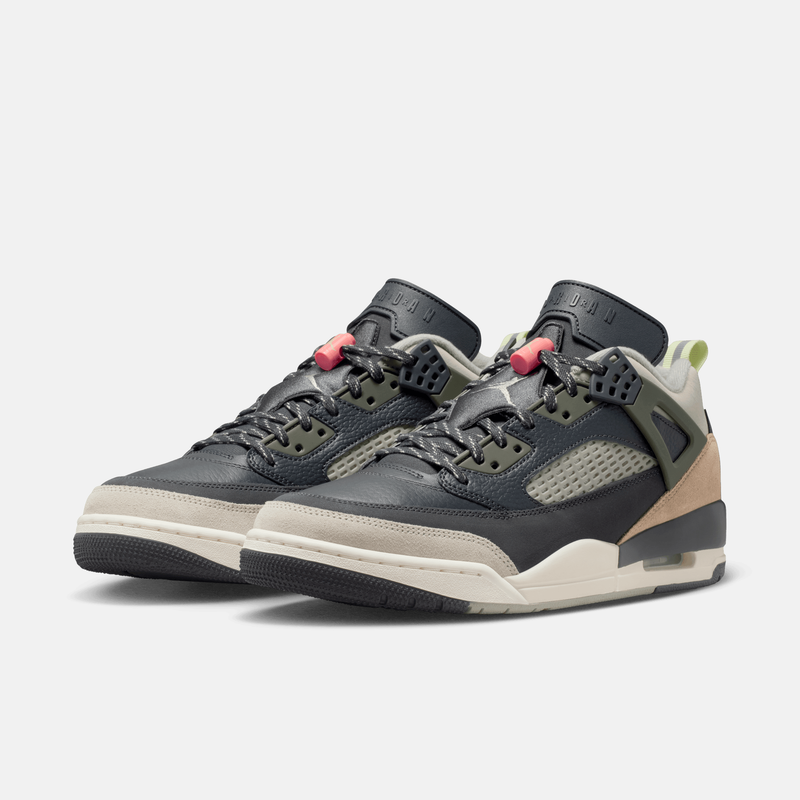 Air Jordan Spizike Low - Antracito / Laranja-manga claro / Cáqui / Verde-acinzentado