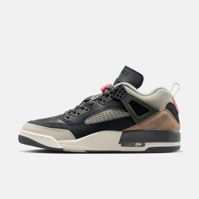 Air Jordan Spizike Low - Antracito / Laranja-manga claro / Cáqui / Verde-acinzentado