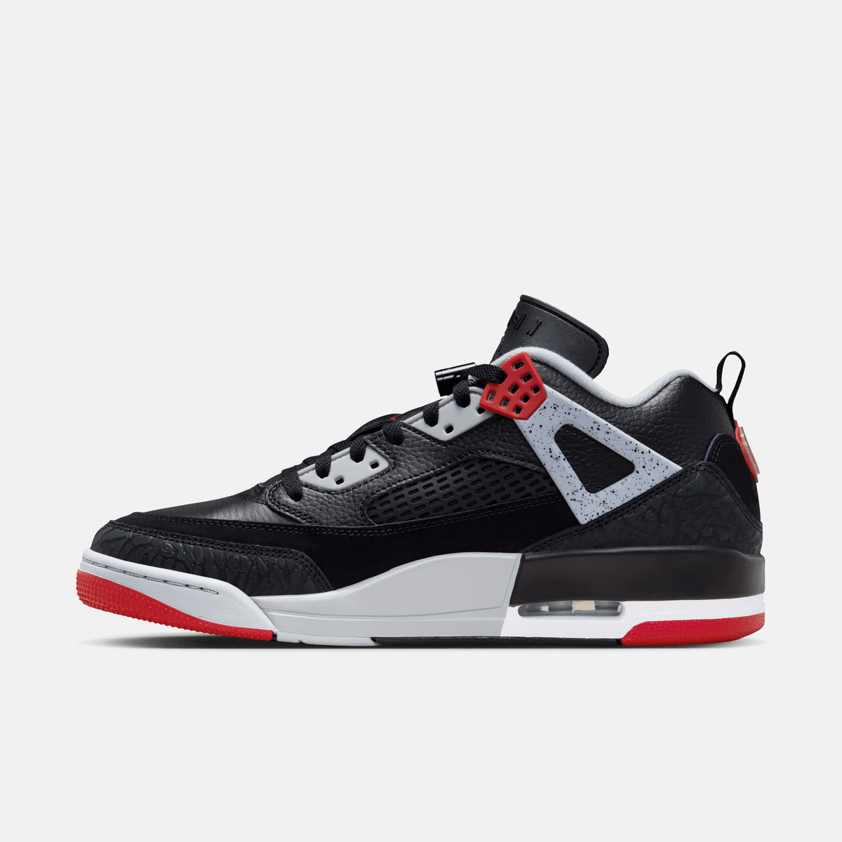 Air Jordan Spizike Low Bred - Preto / Cinza / Branco / Vermelho