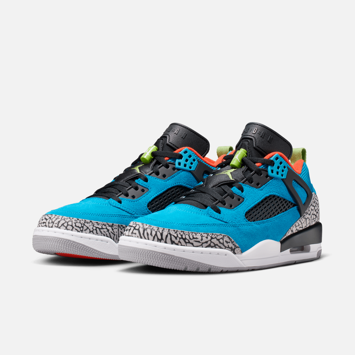 Air Jordan Spizike Low - Turquesa / Vermelho claro / Fúcsia / Verde intenso