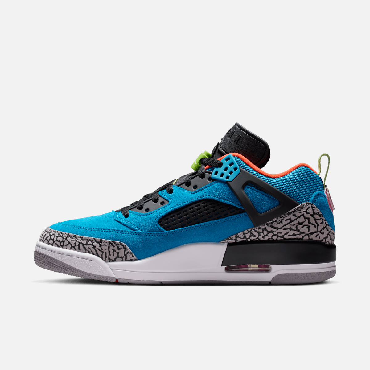 Air Jordan Spizike Low - Turquesa / Vermelho claro / Fúcsia / Verde intenso