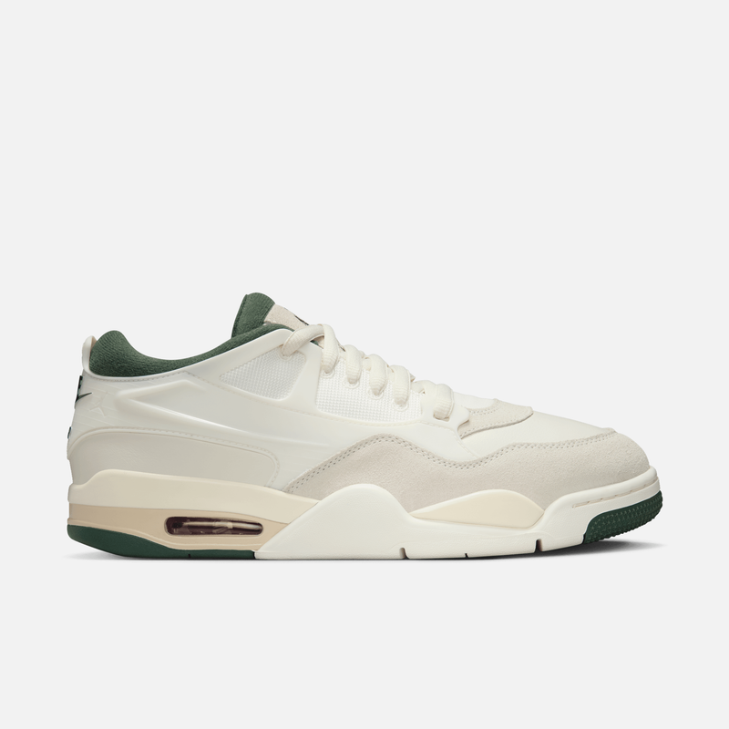 Air Jordan 4 RM - Branco-creme / Creme claro / Verde / Roxo-escuro