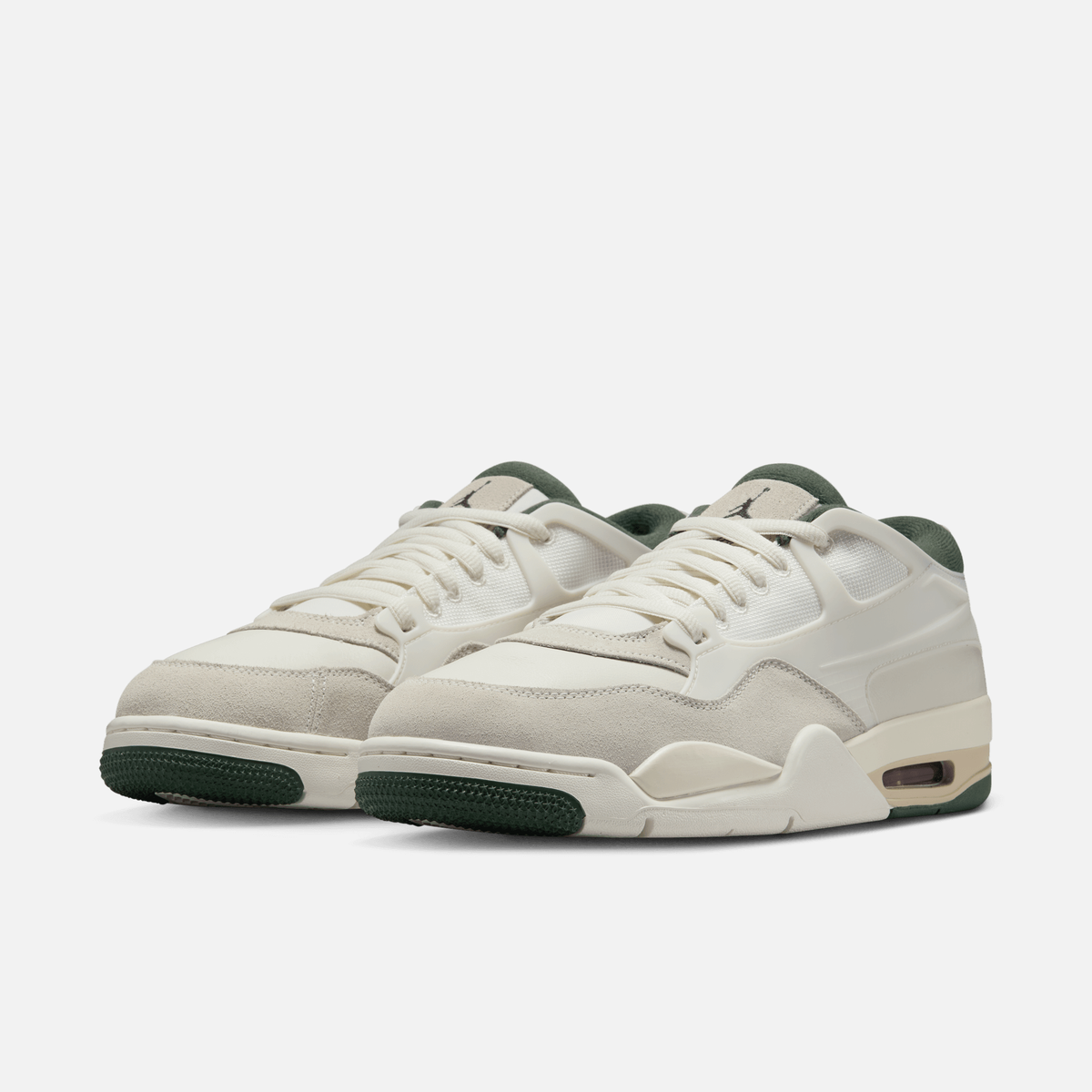 Air Jordan 4 RM - Branco-creme / Creme claro / Verde / Roxo-escuro