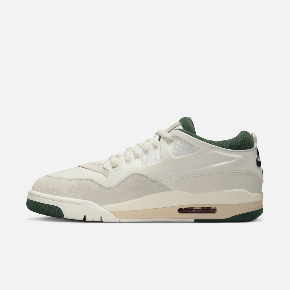 Air Jordan 4 RM - Branco-creme / Creme claro / Verde / Roxo-escuro