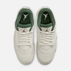 Air Jordan 4 RM - Branco-creme / Creme claro / Verde / Roxo-escuro