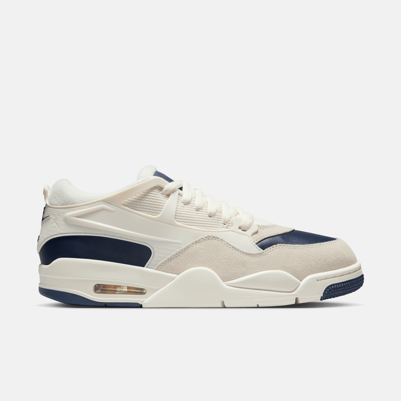 Air Jordan 4 RM - Branco-creme / Branco-acinzentado / Dourado / Azul-marinho