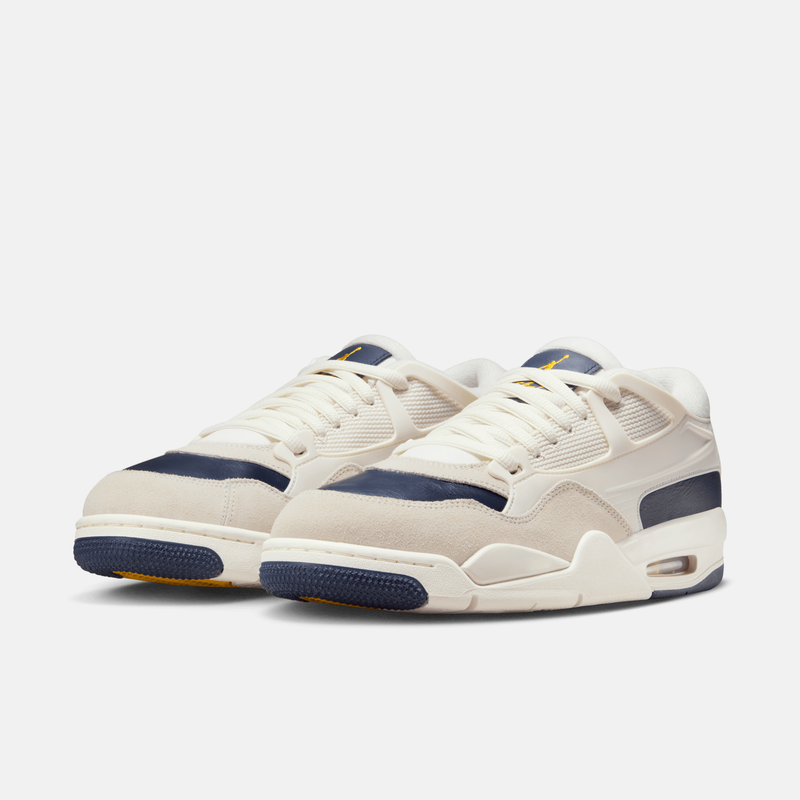 Air Jordan 4 RM - Branco-creme / Branco-acinzentado / Dourado / Azul-marinho