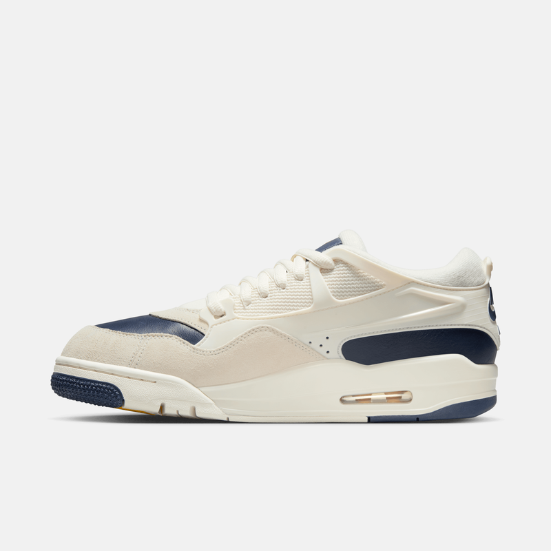 Air Jordan 4 RM - Branco-creme / Branco-acinzentado / Dourado / Azul-marinho