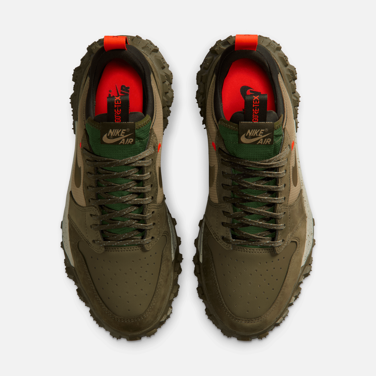 Air Jordan 1 Element Low A/T Gore-Tex - Verde-oliva médio / Cáqui-médio / Bege-safári / Verde-escuro / Verde-acinzentado / Vermelho