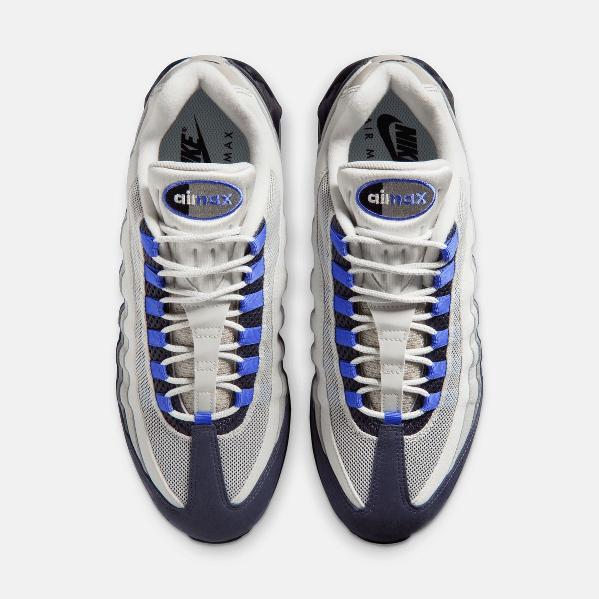 Nike Air Max 95 OG Big Bubble - Cinza-claro / Roxo-escuro / Cinza-grafite / Azul-safira