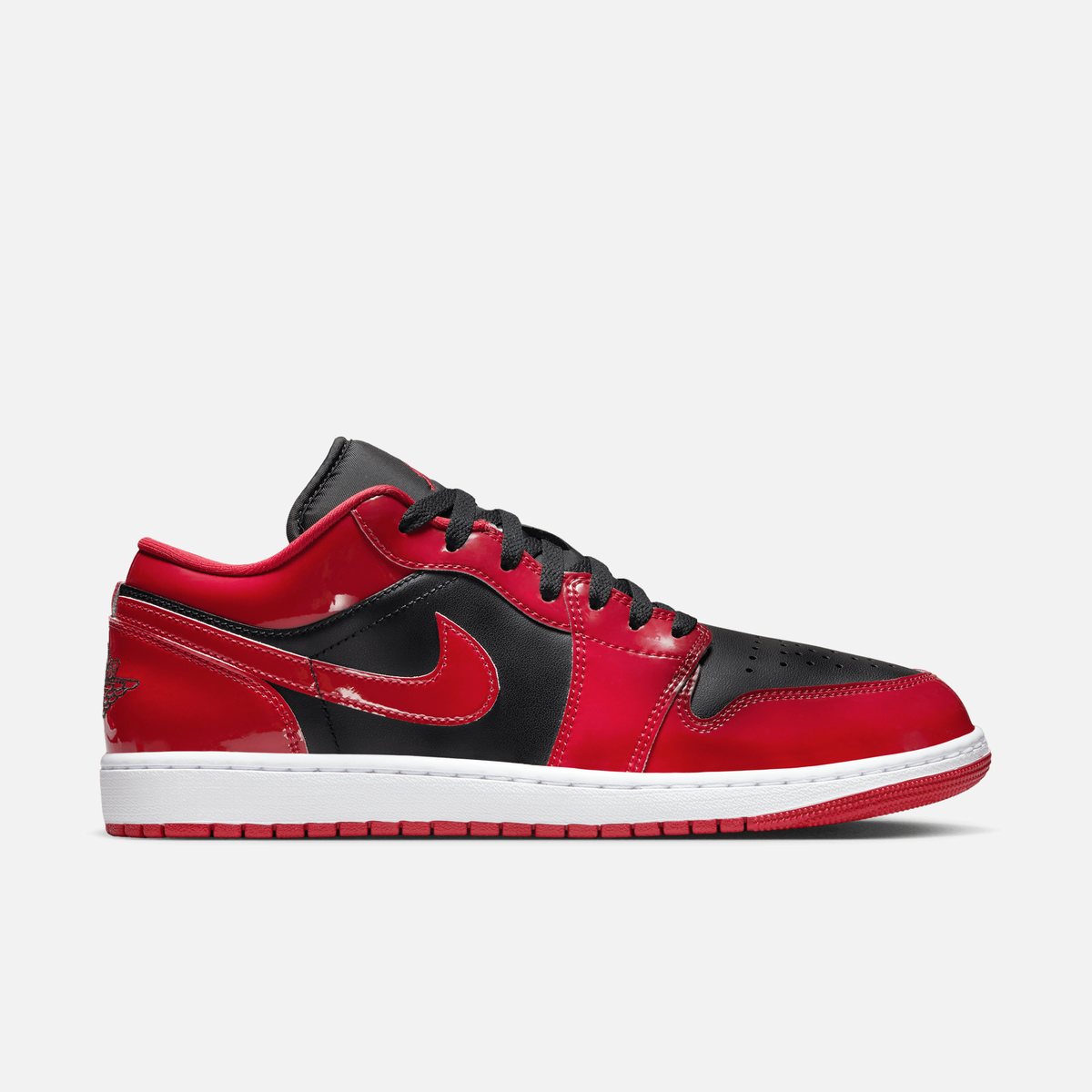 Air Jordan 1 Low SE Patent - Preto / Vermelho / Branco
